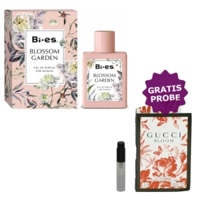Bi-Es Blossom Garden 100 Ml + Perfume Sample Spray Gucci Bloom 3 Bi-Es Blossom Garden 100 Ml + Perfume Sample Spray Gucci Bloom