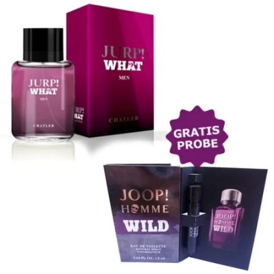 Chatler Jurp What Men 100 Ml + Perfume Sample Spray Joop! Homme Wild 3 Chatler Jurp What Men 100 Ml + Perfume Sample Spray Joop! Homme Wild