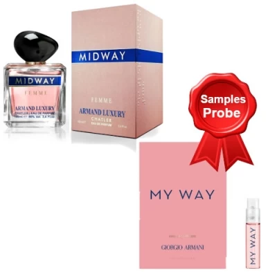 Chatler Armand Luxury Midway 100 Ml + Perfume Sample Spray Armani My Way 3 Chatler Armand Luxury Midway 100 Ml + Perfume Sample Spray Armani My Way