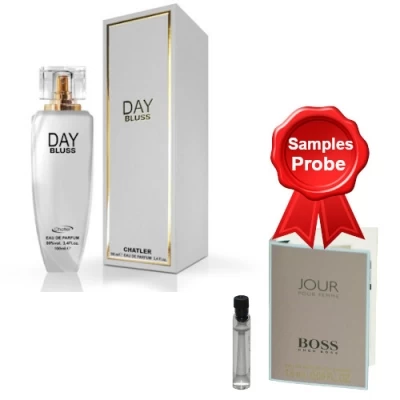 Chatler Bluss Day 100 Ml + Perfume Sample Spray Hugo Boss Jour Femme 3 Chatler Bluss Day 100 Ml + Perfume Sample Spray Hugo Boss Jour Femme