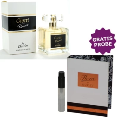 Chatler Giotti Flowers 100 Ml + Perfume Sample Spray Gucci Flora By Gucci 3 Chatler Giotti Flowers 100 Ml + Perfume Sample Spray Gucci Flora By Gucci
