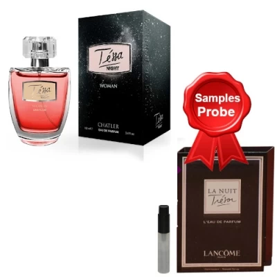 Chatler Tessa Night 100 Ml + Perfume Sample Spray Lancome Tresor La Nuit 3 Chatler Tessa Night 100 Ml + Perfume Sample Spray Lancome Tresor La Nuit