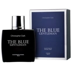 Christopher Dark The Blue Gentleman 100 Ml + Perfume Sample Spray Chanel Bleu De Chanel -Fragrance Essence Shop 400px ChristopherDarkBlueGentleman