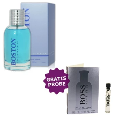 Cote Azur Boston Blue Men 100 Ml + Perfume Sample Spray Hugo Boss Bottled Tonic 3 Cote Azur Boston Blue Men 100 Ml + Perfume Sample Spray Hugo Boss Bottled Tonic