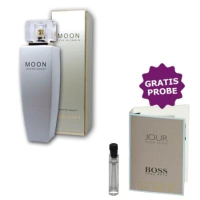Cote Azur Boston Moon White Night 100 Ml + Perfume Sample Spray Hugo Boss Jour Femme 3 Cote Azur Boston Moon White Night 100 Ml + Perfume Sample Spray Hugo Boss Jour Femme