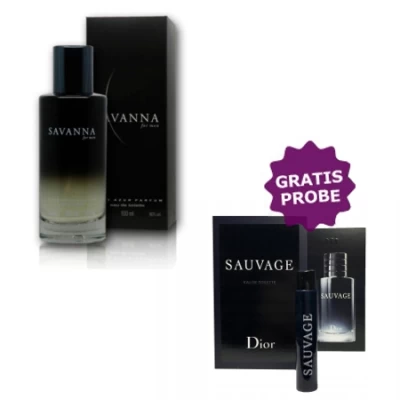 Cote Azur Savanna Men 100 Ml + Perfume Sample Spray Dior Sauvage 3 Cote Azur Savanna Men 100 Ml + Perfume Sample Spray Dior Sauvage