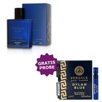 Cote Azur Verse De Luxe Men 100 Ml + Perfume Sample Spray Versace Dylan Blue Homme 3 Cote Azur Verse De Luxe Men 100 Ml + Perfume Sample Spray Versace Dylan Blue Homme
