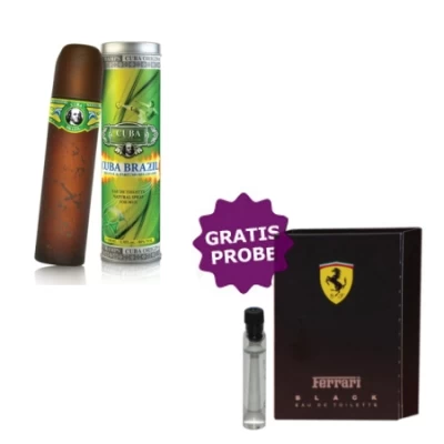 Cuba Brazil 100 Ml + Perfume Sample Spray Ferrari Black 4 Cuba Brazil 100 Ml + Perfume Sample Spray Ferrari Black - Image 2
