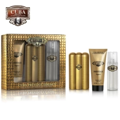 Cuba Prestige Legacy - Set For Men, Eau De Toilette, Aftershave, Showergel 3 Cuba Prestige Legacy - Set For Men, Eau De Toilette, Aftershave, Showergel