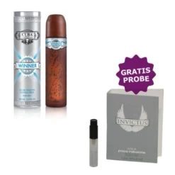 Cuba Winner 100 Ml + Perfume Sample Spray Paco Rabanne Invictus