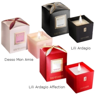 JFenzi Natural Soy Candle - Promotional Set 3 Pcs., Lili Ardagio, Lili Ardagio Affection, Desso Mon Amie -Fragrance Essence Shop