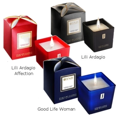 JFenzi Natural Soy Candle - Promotional Set 3 Pcs., Lili Ardagio, Lili Ardagio Affection, Good Life -Fragrance Essence Shop