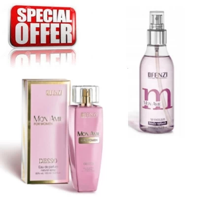 JFenzi Desso Mon Amie, Promotional Set, Eau De Parfum, Body Splash 3 JFenzi Desso Mon Amie, Promotional Set, Eau De Parfum, Body Splash