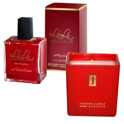 JFenzi Lili Ardagio Affection - Promotional Set, Eau De Parfum For Women, Natural Soy Candle -Fragrance Essence Shop