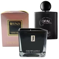 JFenzi Opal Glamour - Promotional Set, Eau De Parfum For Women, Natural Soy Candle
