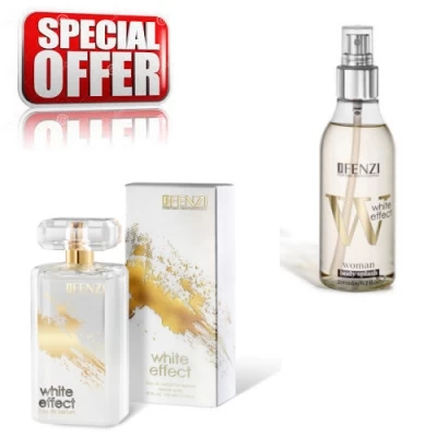 JFenzi White Effect, Promotional Set, Eau De Parfum, Body Splash 3 JFenzi White Effect, Promotional Set, Eau De Parfum, Body Splash
