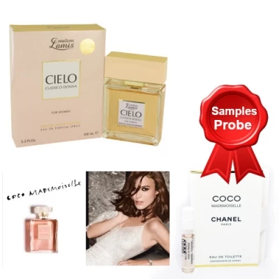 Lamis Cielo Classico Donna De Luxe 100 Ml + Perfume Sample Spray Chanel Coco Mademoiselle 3 Lamis Cielo Classico Donna De Luxe 100 Ml + Perfume Sample Spray Chanel Coco Mademoiselle