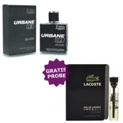 Lamis Urbane UB Black 100 Ml + Perfume Sample Spray Lacoste L.12.12 Noir