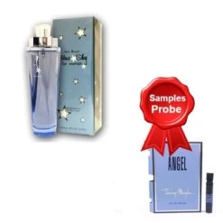 New Brand Blue Sky 100 Ml + Perfume Sample Spray Thierry Mugler Angel
