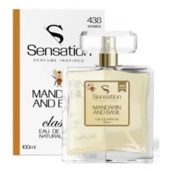 Sensation 438 Mandarin And Basil 100 Ml + Perfume Sample Spray Guerlain Aqua Allegoria Mandarine Basilic -Fragrance Essence Shop 400px Sensation438Women 1
