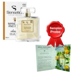 Sensation 438 Mandarin And Basil 100 Ml + Perfume Sample Spray Guerlain Aqua Allegoria Mandarine Basilic